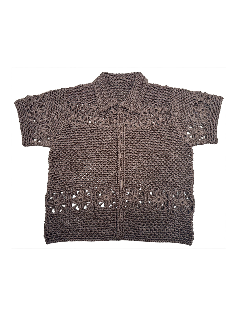 crochet knit shirt ¥38,500(税込)