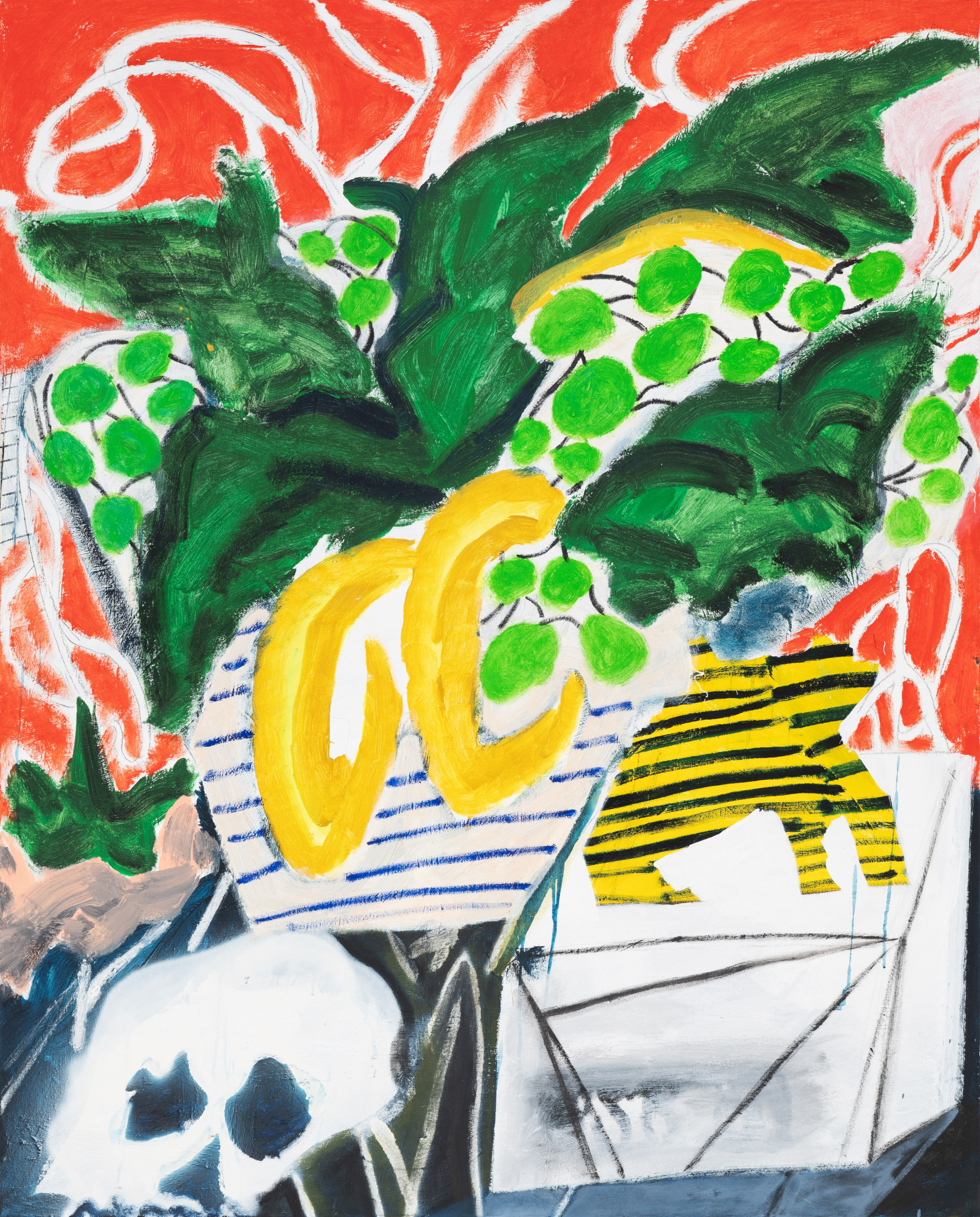Shohei Takasaki. Untitled (Jan 21 2025). 2025. Oil, acrylic, spray paint and charcoal on canvas. 1620 × 1305 x 25 mm. Courtesy of Gallery Common.