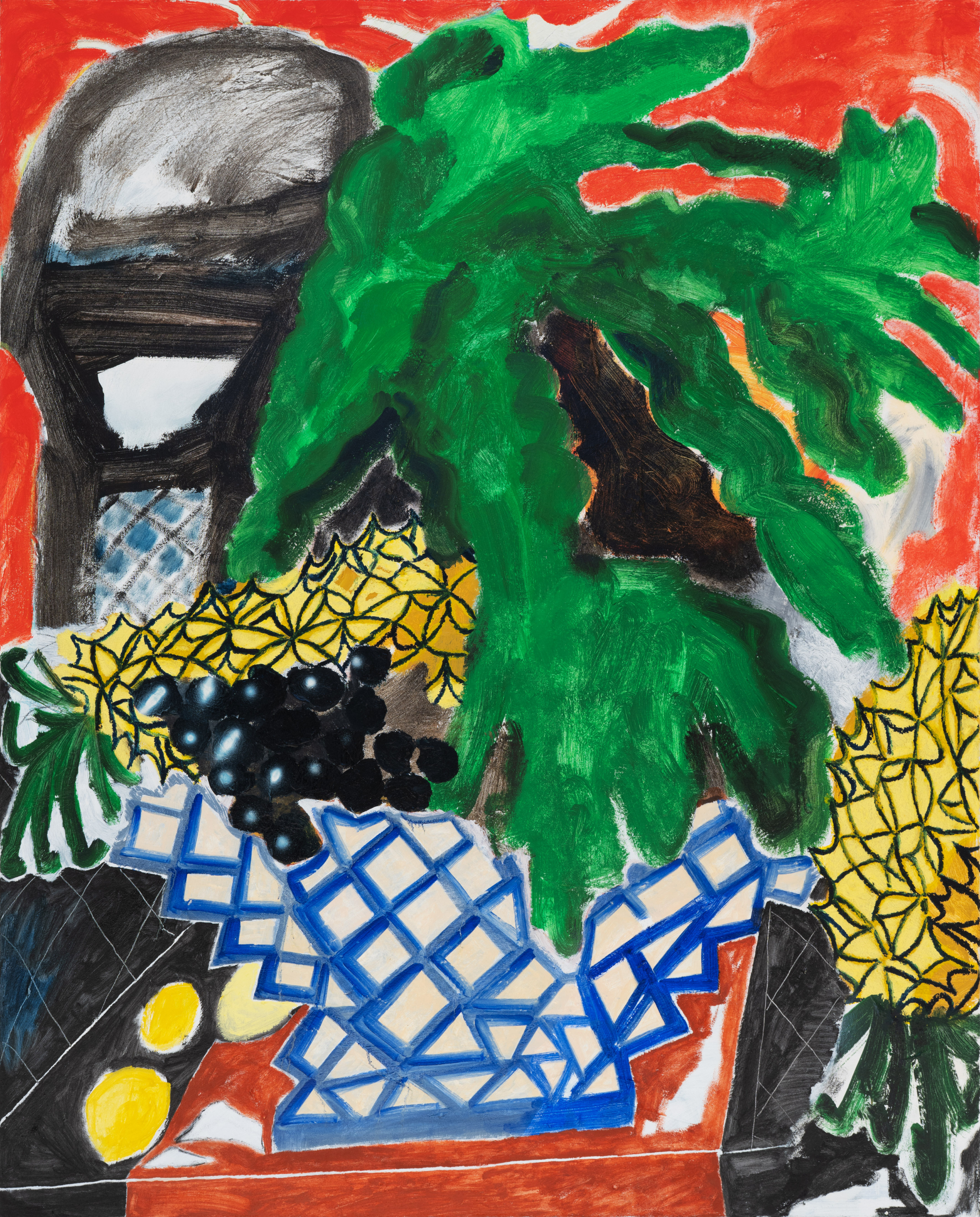Shohei Takasaki. Untitled (Dec 16 2024 A). 2024. Oil, oil stick, acrylic, spray paint and charcoal on canvas. 1620 × 1305 x 25 mm. Courtesy of Gallery Common.