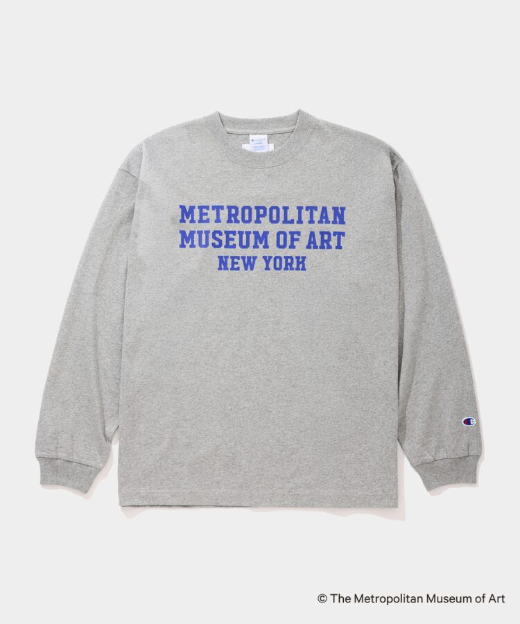 CHAMPION L/S TEE - 013 MET（価格：￥13,200　/ サイズ：M～XL / カラー：ネイビー・グレー・ホワイト・ブラック）