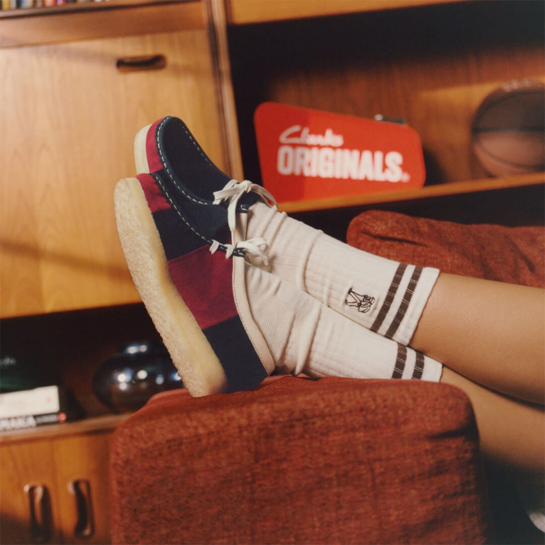 Women's Wallabee Navy Stripe ¥27500
