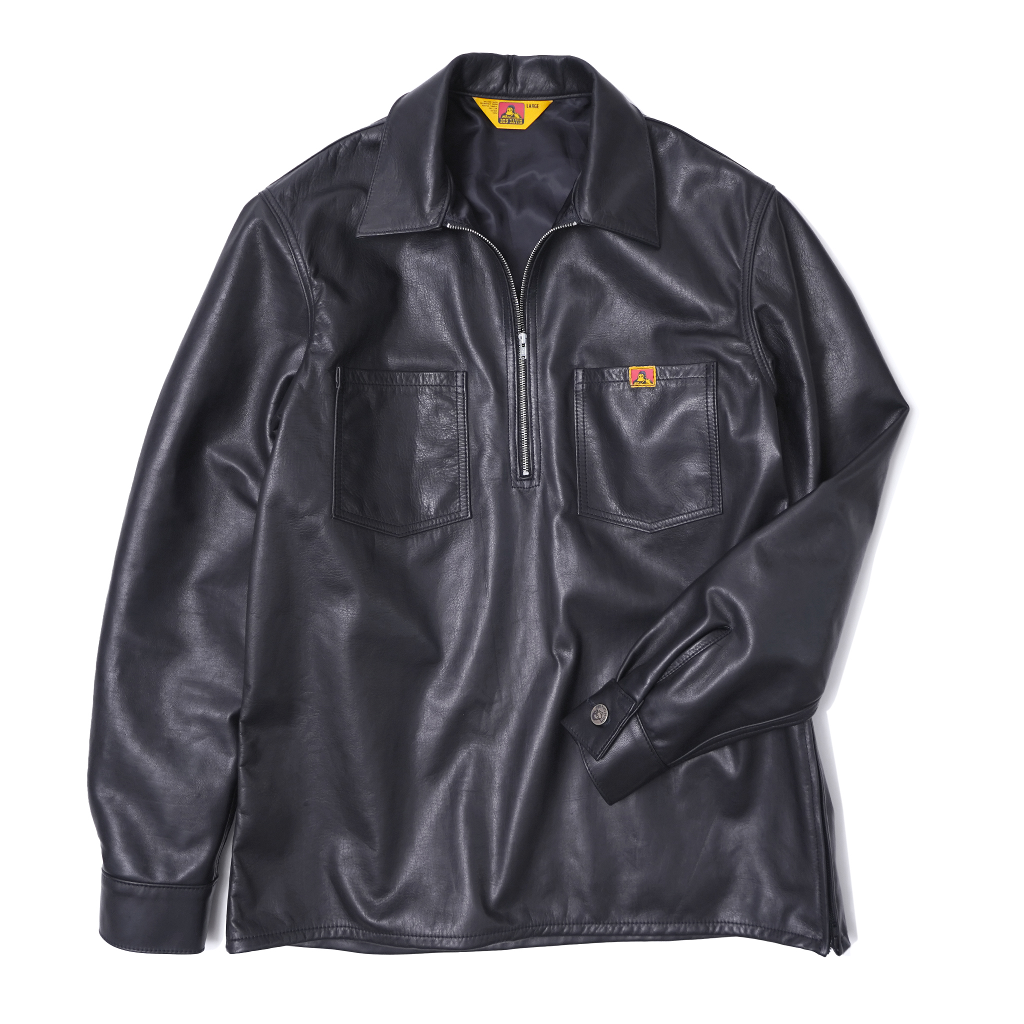 Leather Half Zip Shirt ¥176,000