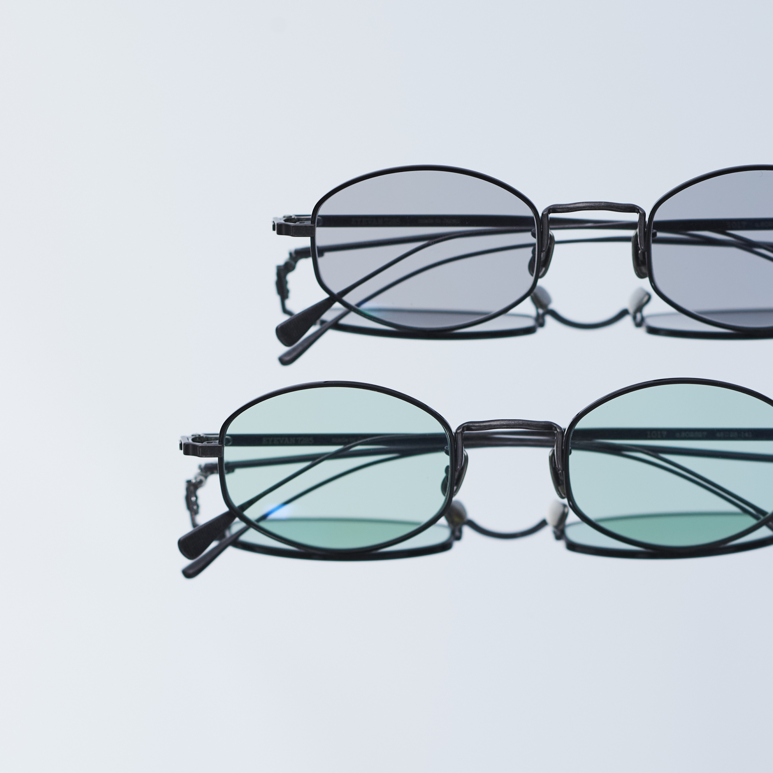アイヴァン7285 1017 純正ガラスレンズ2種 News＞クラシックとモダンが融合。EYEVAN 7285「1017 DOUBLE BLACK」が