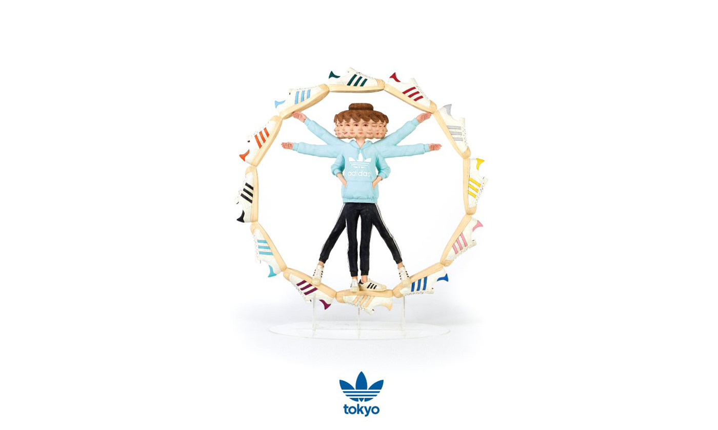 阿修羅像を生み出す彫刻家・金巻芳俊とadidas Oiginalsコラボの展覧会開催