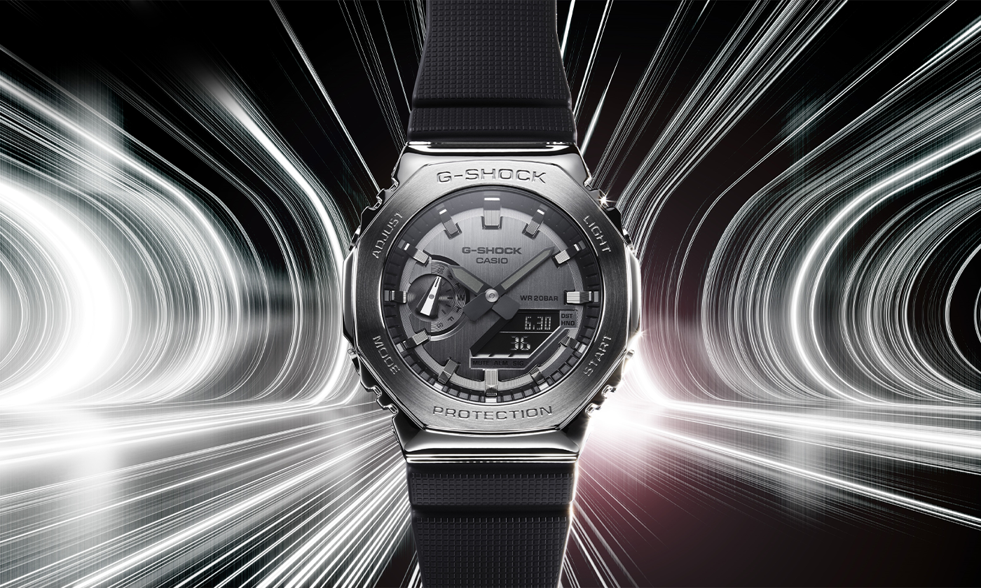 G-SHOCK 八角形フォルムとシンプルなデザインで人気の「GA-2100」をベースにメタルベゼルを採用モデルが発売へ