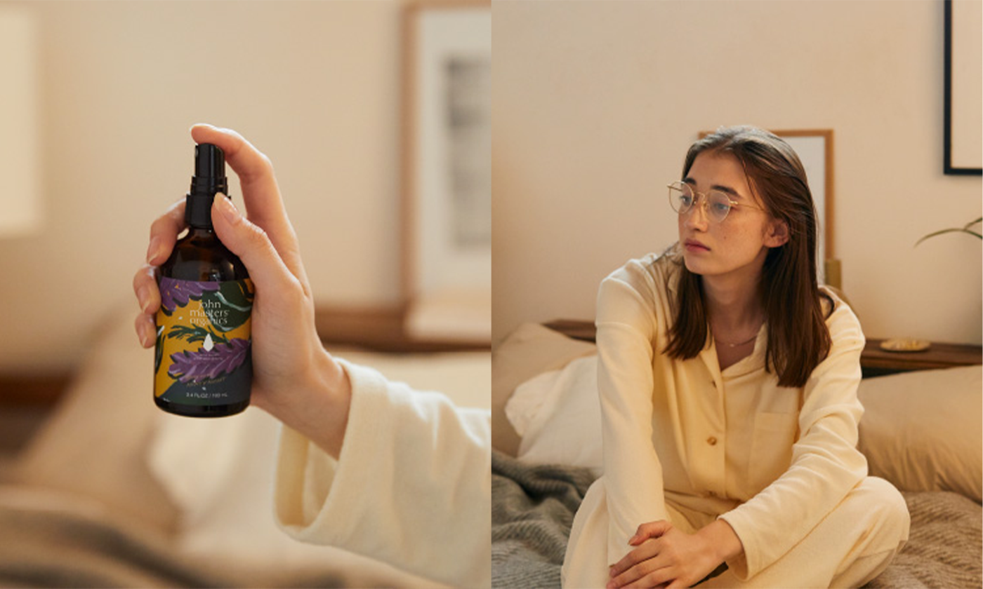 ユナイテッドアローズ グリーンレーベル リラクシング×ジョンマスターオーガニック「眠り」をテーマにコラボアイテム「ルームミスト」「ルームウェア」を発売