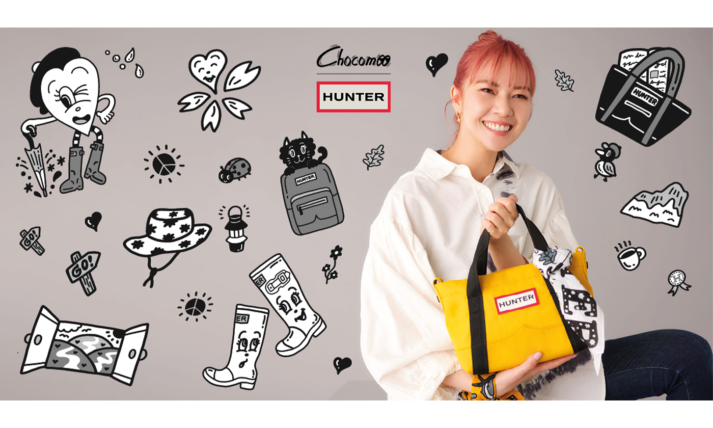 HUNTERからクリエイターChocomooとのコラボ限定商品の新作 ナイロンバッグ コレクション発表