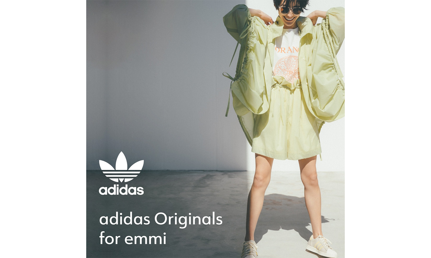 「adidas Originals for emmi」から柔らかなカラーリングで別注したSUPERSTAR新作が登場