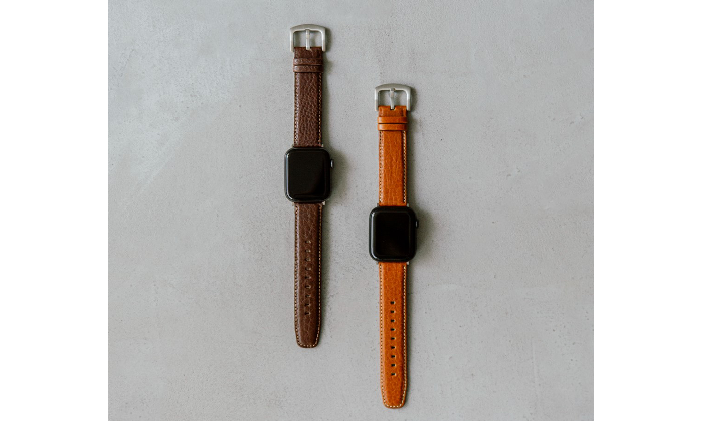 土屋鞄、アンティックな風合いとしっとりとした質感が特徴の国産牛革を採用した「Apple Watch専用レザーバンド」を発売