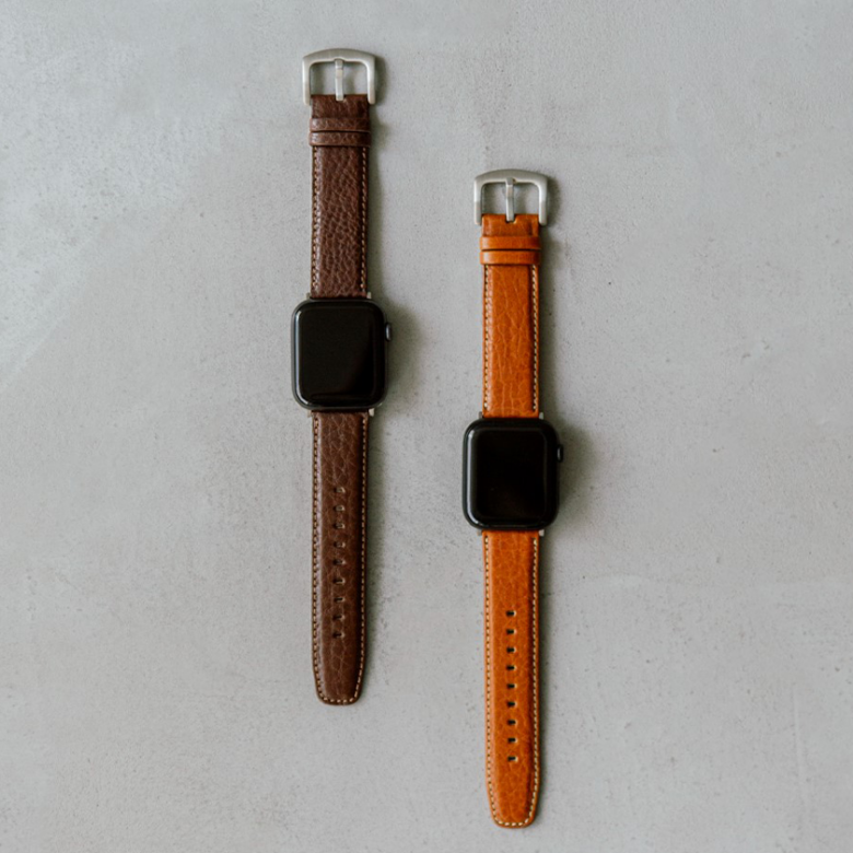土屋鞄、アンティックな風合いとしっとりとした質感が特徴の国産牛革を採用した「Apple Watch専用レザーバンド」を発売