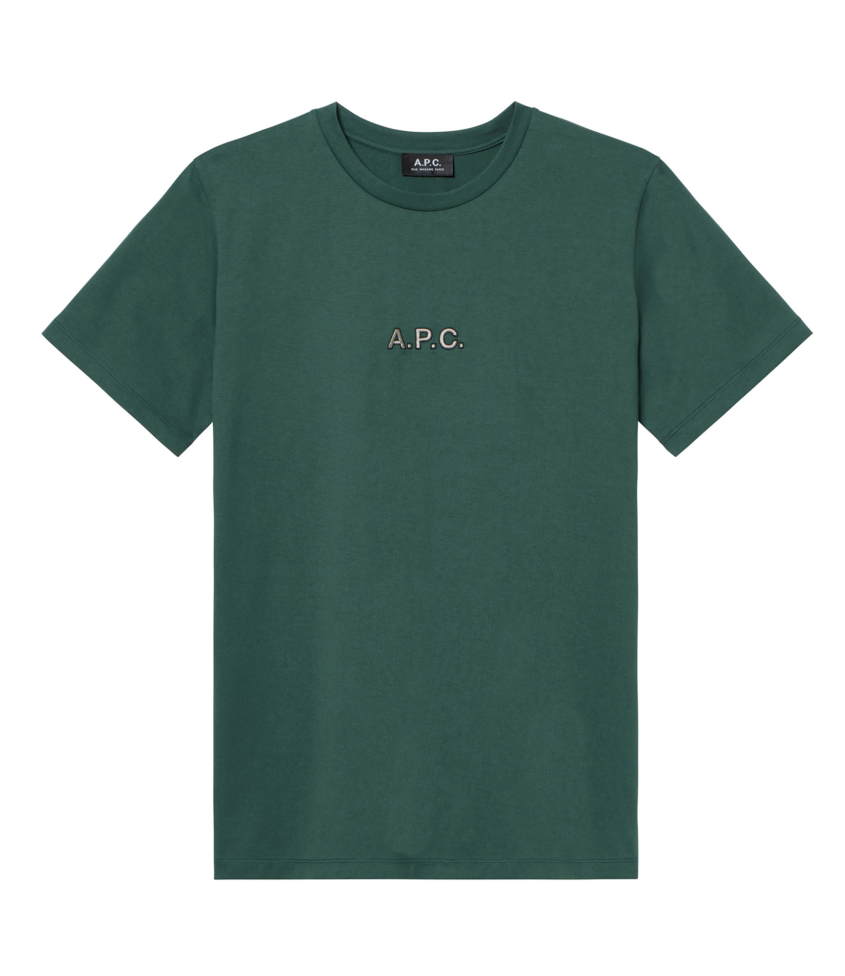 【新品】APC ロゴ緑刺繍Tシャツ(定価14300円)