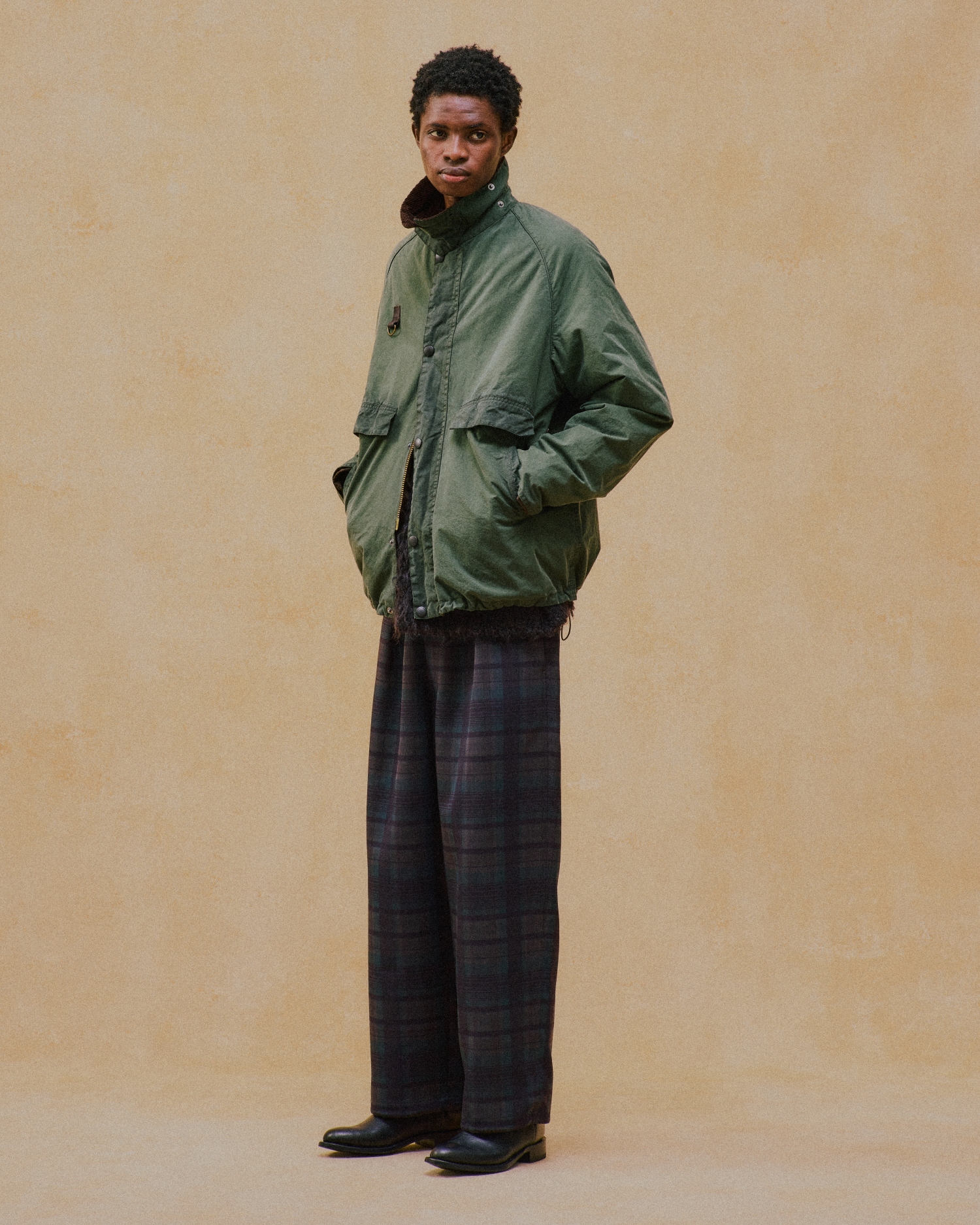 ジャケット・アウター barbour spey jacket large Barbour】洗い加工でヴィンテージ感を再現。JOURNAL STANDARD別注の