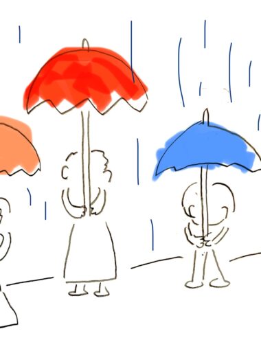 今日のパスワード #26  傘とバス停