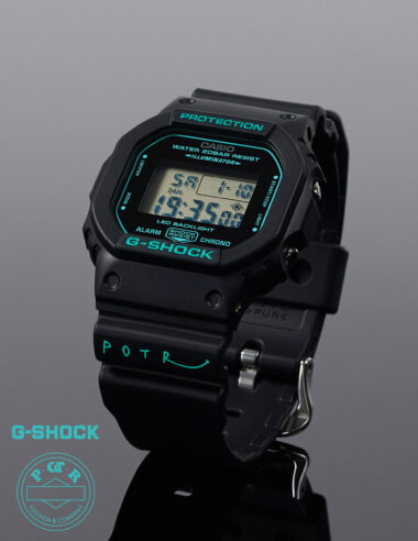 【G-SHOCK × POTR】名作「DW-5600」をターコイズブルーで彩る。吉田カバンのアイデンティティを纏った特別な一台が登場。